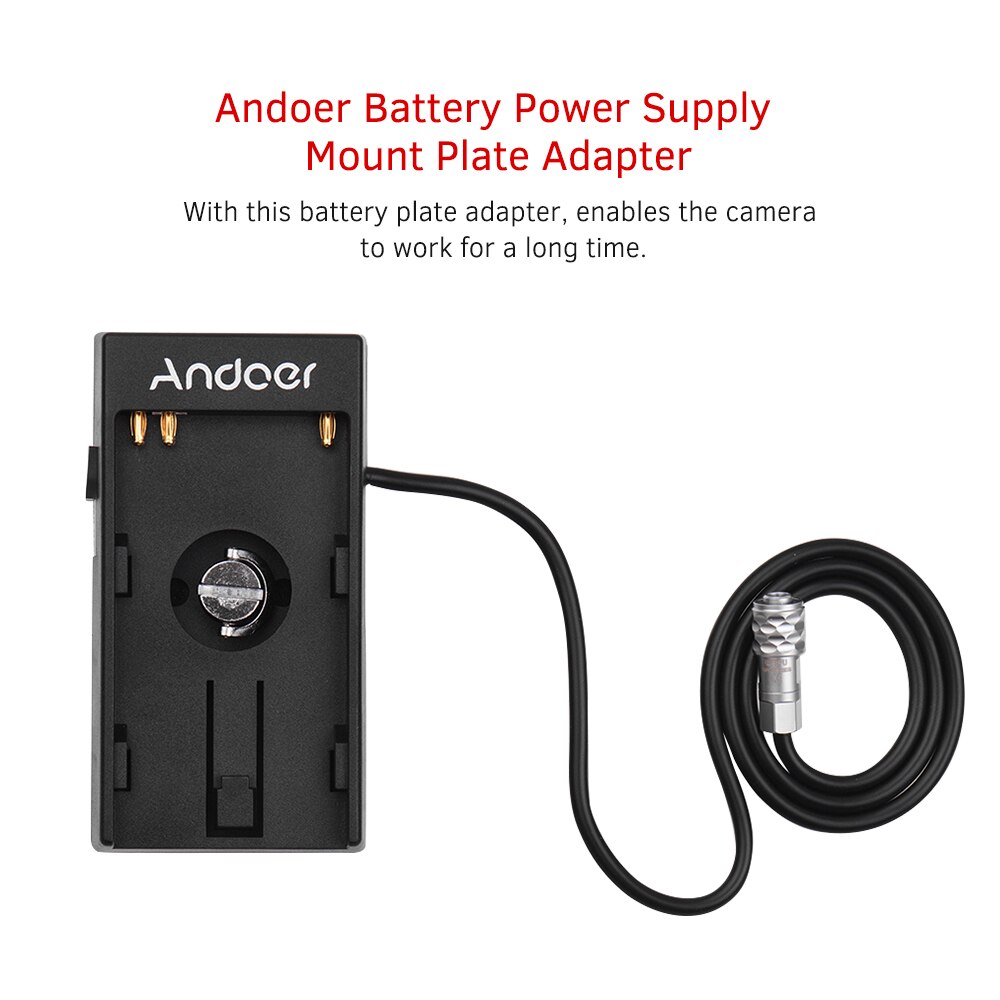 Andoer Kamera DV Batterie Netzteil Montieren Platte Adapter mit 1/4 Zoll Schraube für BMPCC 4K für Sony BP-U30 u60 U90 BP-U Batterie