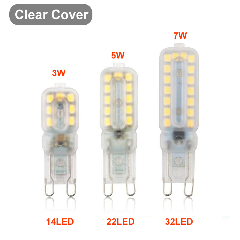 10 Uds. Bombillas LED G9 regulables luces 220V 110V focos 2835SMD Bombilla 3W 5W 7W reemplazar 30W 40W lámparas halógenas para el hogar dormitorio