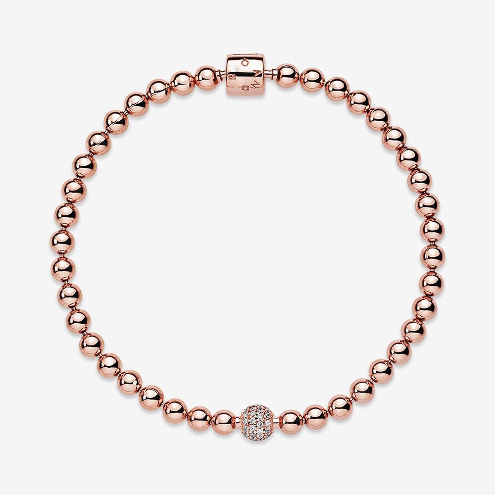 925 Sterling Silber- Rose Gold Ball Korn Armband Schlange Knochen Kette passen Original Charme Perlen DIY Frauen&#39;s hoch Schmuck