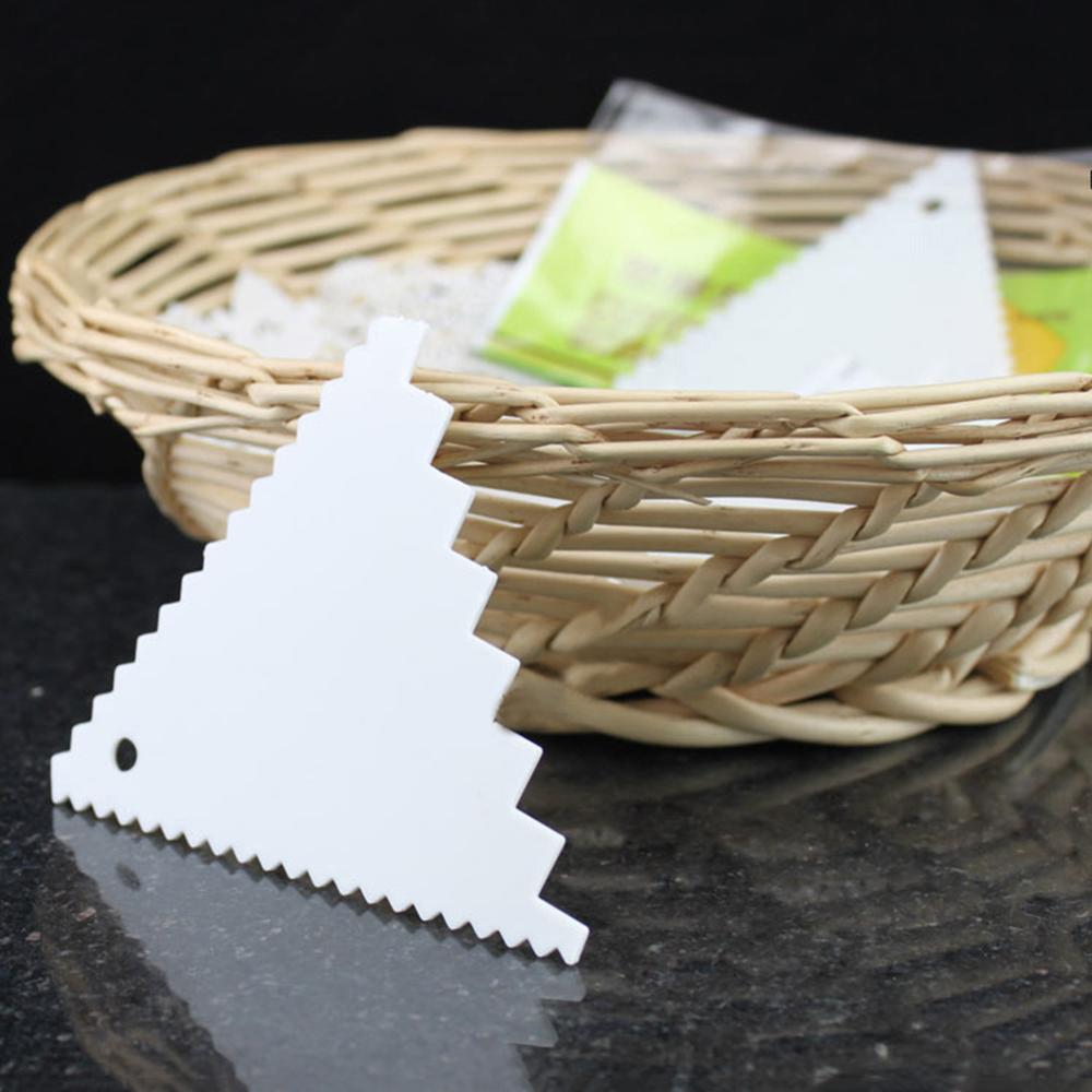 Colorful Multifunctional Irregular Teeth Edge DIY Cream Scraper Set Cake Mold Tools