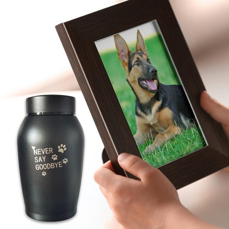 Roestvrijstalen huisdieren Urnen Kat Hond Vogel klein dier Crematie As Urn Verzegelde Begrafenis met Poten Gegraveerde Souvenir Pot Voor Huisdier