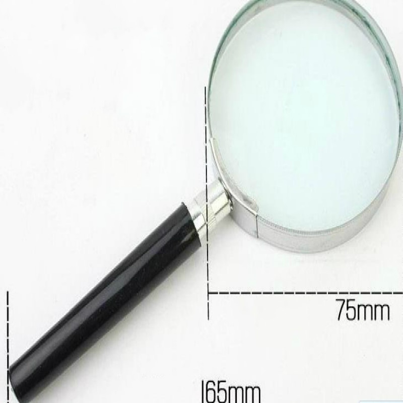 Portable Handheld Magnifier 3X Magnification 75mm Lens Magnifierfor Jewelry Newspaper Book Reading High Definition Loupe Glass