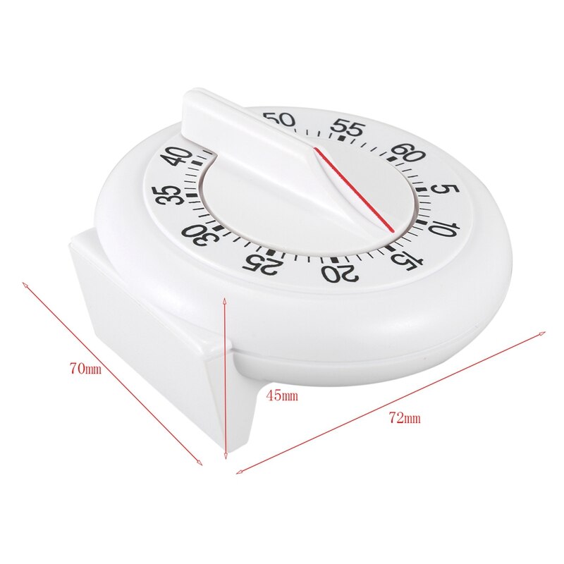 60 Minute Mechanical Wind-Up Timer White Digital Alarm Clock with Nightlight 2 Alarms Optional Weekday Mode