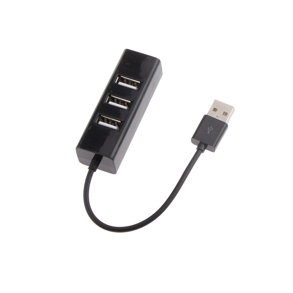 480Mbps USB 4 Port Multi Hub Extension Cable for Desktop Laptop Black