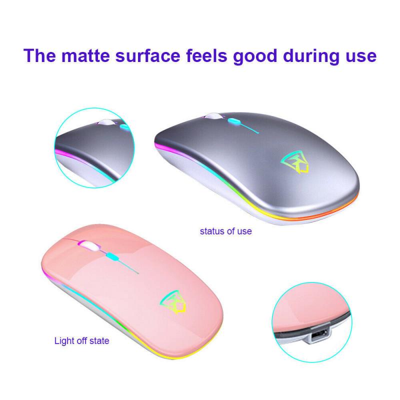 Ultra Slim 2.4GHz Optical Mouse 1600dpi USB Rechargeable Wireless For PC Laptop Mouse Mice Keyboards Computer Peripherals