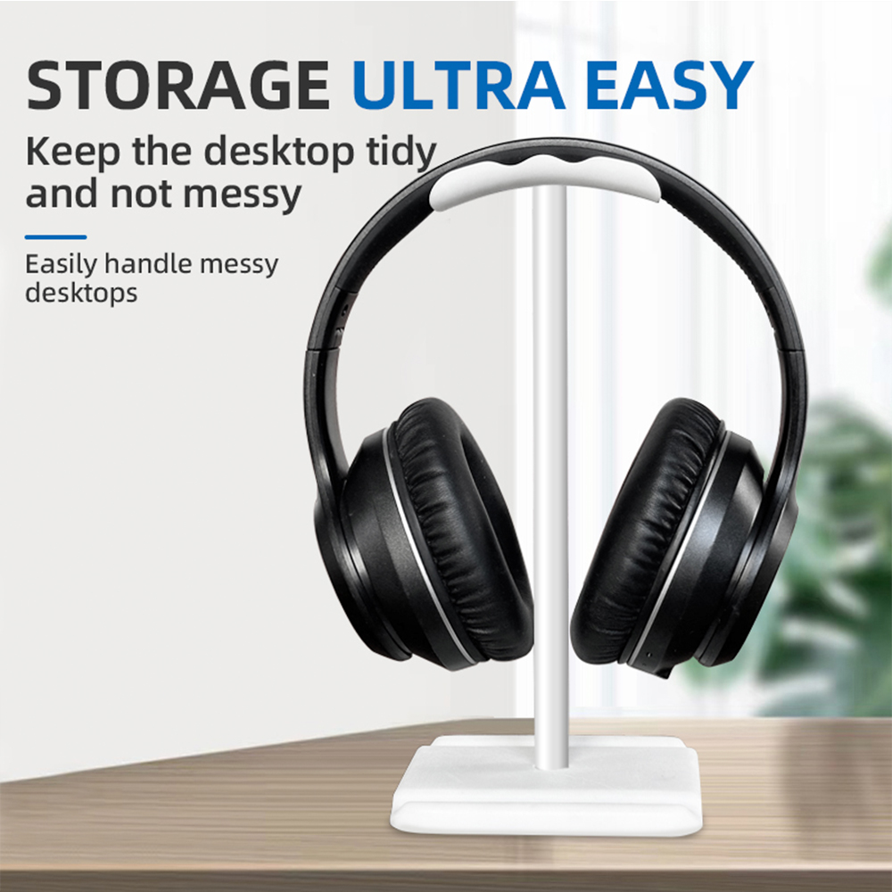 Universele hoofdtelefoonstandaard Rack Space Desktop Organizer Oortelefoonhouder Hanger Headset Stand Ondersteuning met mobiele telefoon en tablet Stan