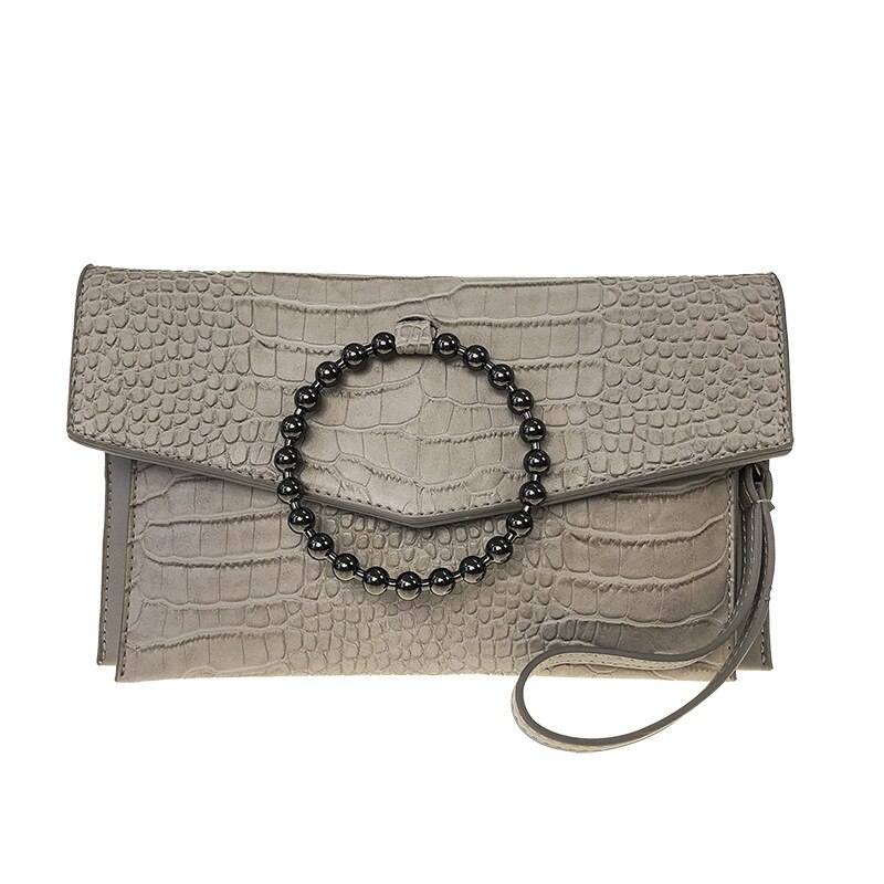 Grey Alligator Clutch Bag voor Lady vrouwen Handtas Mode Envelop Tas Feestavond Clutch Tassen Zwart Portemonnee Dag clutch