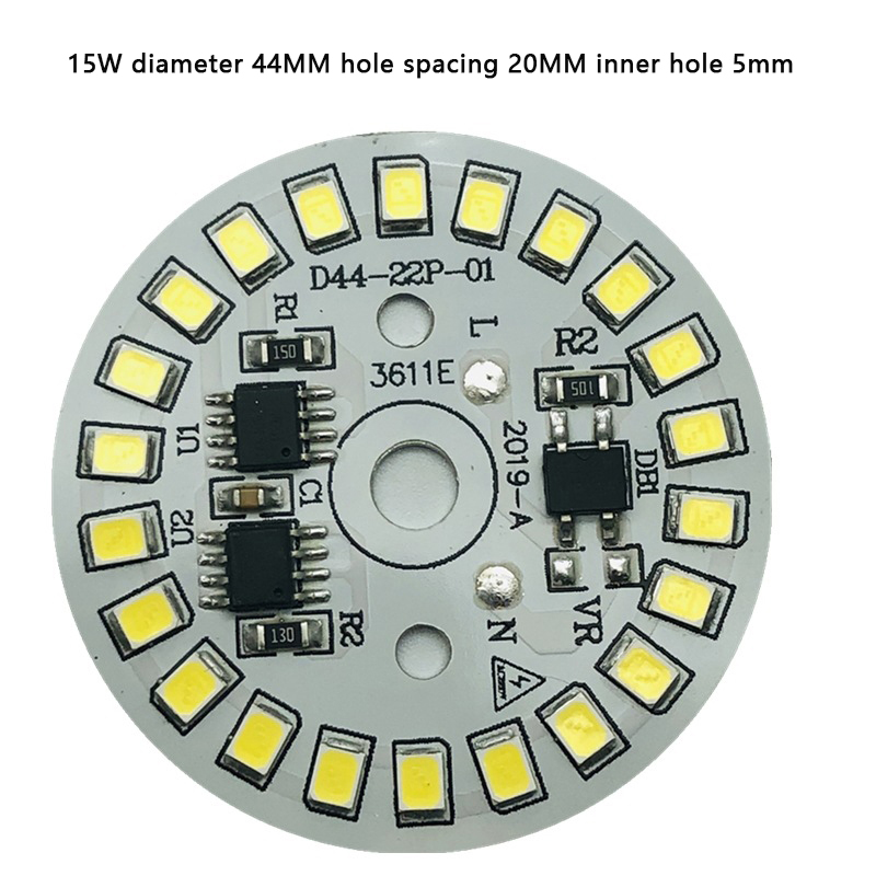 Pære lys  ac 220v downlight chip søkelyset ledet pære lapp lampe smd tallerken sirkulær modul lyskilde tallerken: Oransje