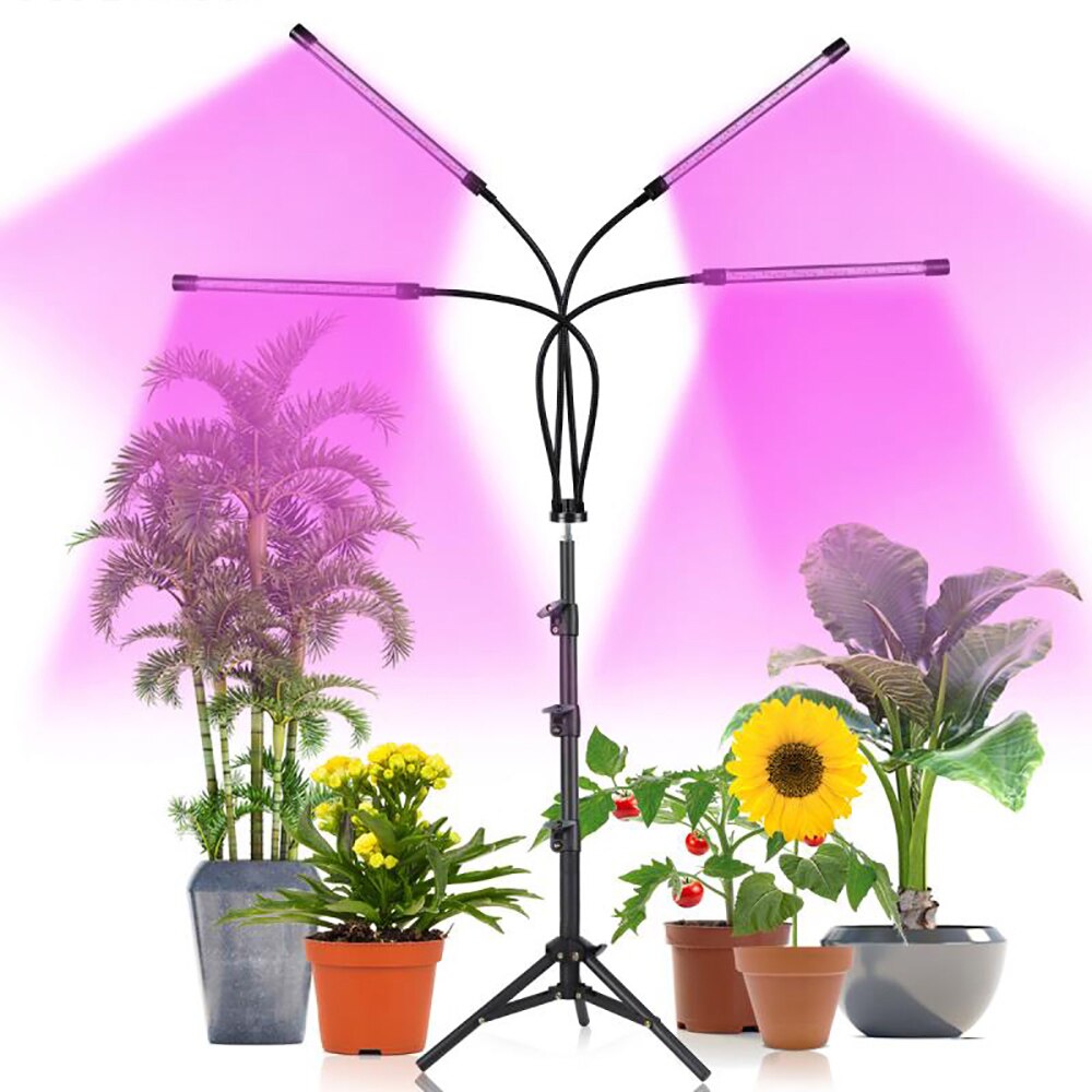 Luz LED para cultivo de plantas de semillero, luz led para crecimiento de plantas de espectro completo, USB 5V, planta de interior: Four tubes