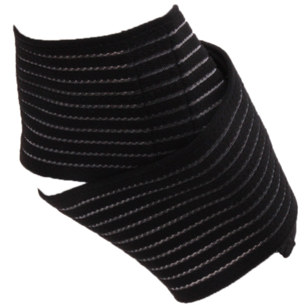 Sicurezza elastica sport supporto caviglia calcio pallacanestro Taekwondo fasciatura portatile palestra distorsione caviglia protezione protezione: black