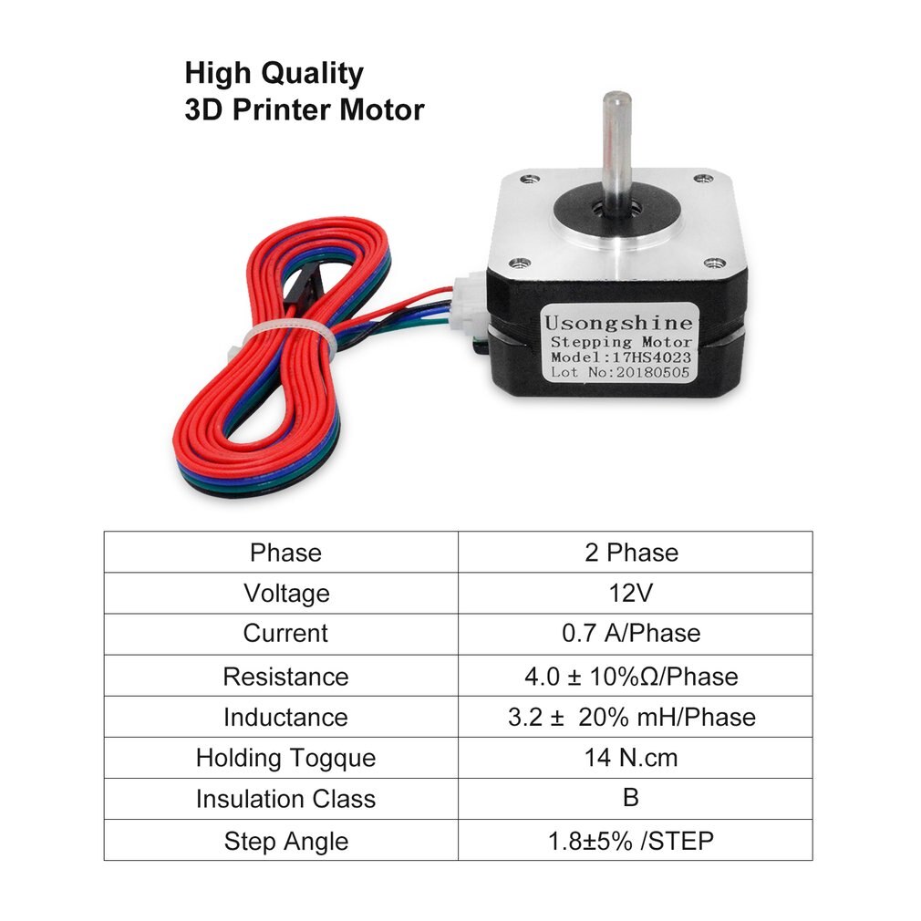 Nema17 17HS4023 Voor Ti-Tan Extruder 4-Lood Nema 17 22Mm 42 Motor 0.7A 12V 14N. Cm 3D Printer Motor Voor 3D Printer Onderdelen