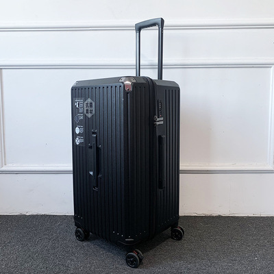 Extra Grote Reiskoffer Met Ritssluiting Trekstang Koffer, Universele Wielen, Vrouwelijke En Mannelijke Studenten, Ultralichte Uitgangspas: Black / 13"