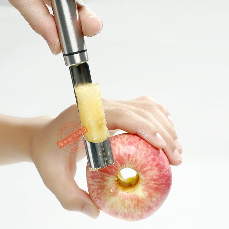 Rvs Fruit Corer Rode Data Appel Peer Corer Fruit Zaad Core Remover Slicer Mes Fruit Groente Gereedschap Kichen