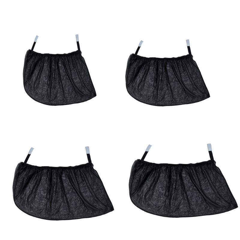 2Pcs Black Car Side Window Sun Shade Mesh Fabric Sun Visor Cover Shield UV Protector