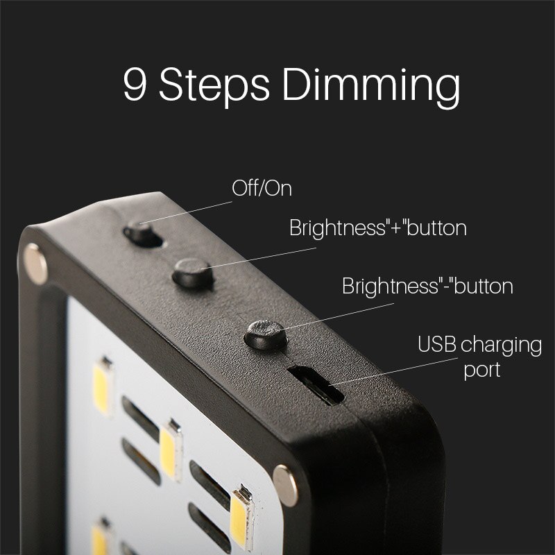 Mini DSLR Camera Fill Light Adjustable 12 Lamp Beads USB Charging Fill Light for Mobile Phone LHB99