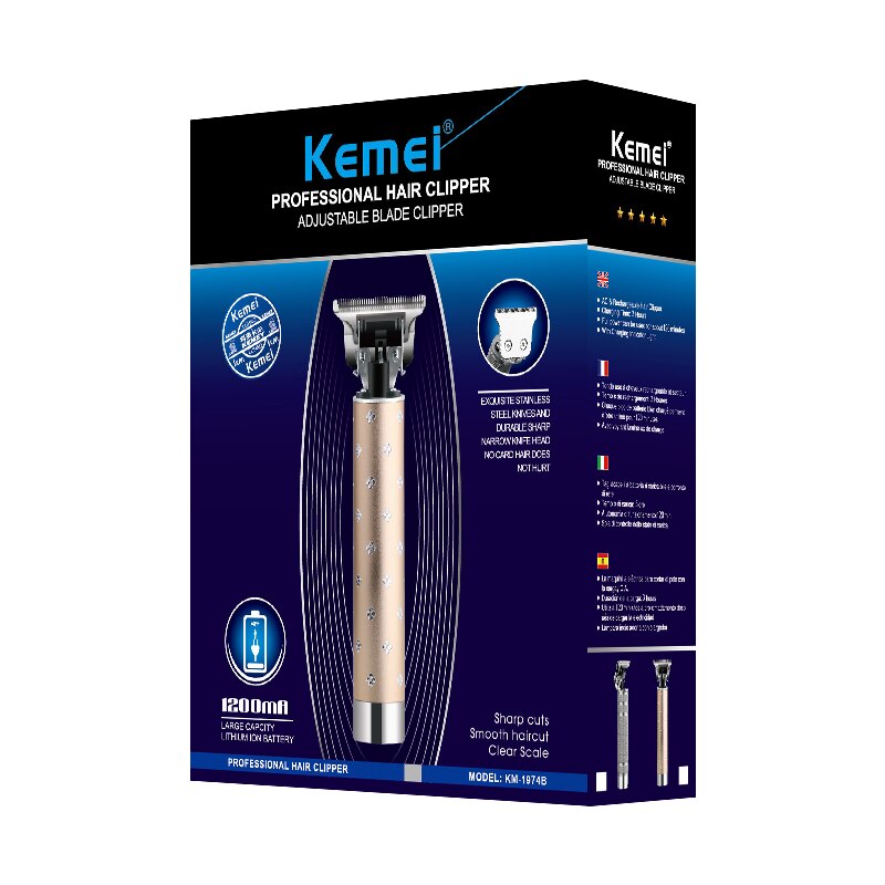 Kemei 0mm Glatze Haar Haarschneidemaschine haar Trimmer Schlag kabellos Trimmer Männer Haar Schneiden Maschine