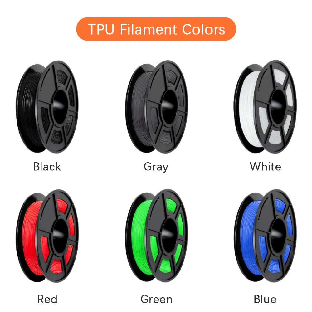 Enotepad 3D Printer Filament TPU Filament 1.75mm 1.1LBS 0.5KG Low Odor Dimensional Accuracy +/- 0.02mm 3D Printing Filament