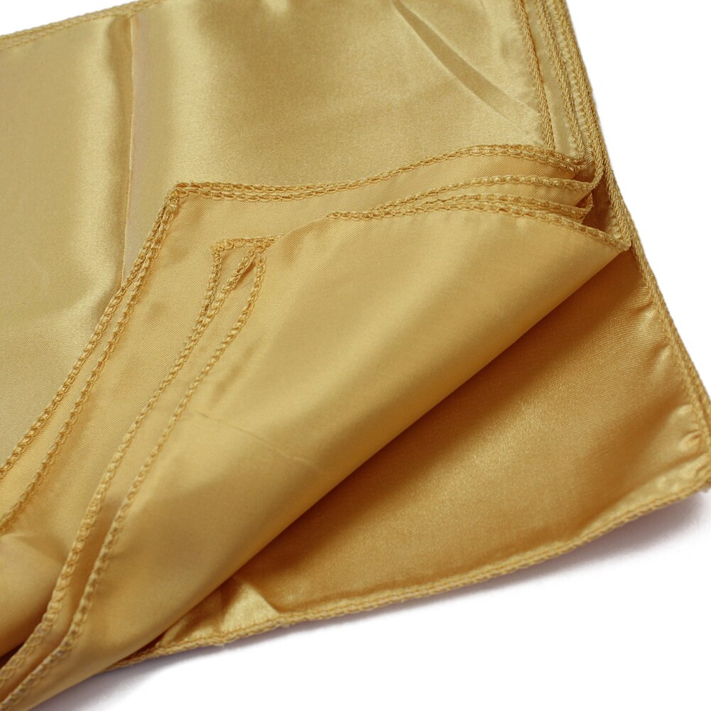 10Pcs Gold Square Cloth Napkins for Party Banquet Wedding Hotels Decor