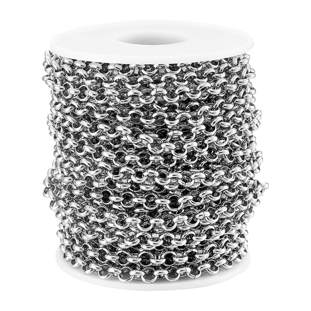 1 Meter Stainless Steel Round Rolo Link Chains 2mm... – Grandado