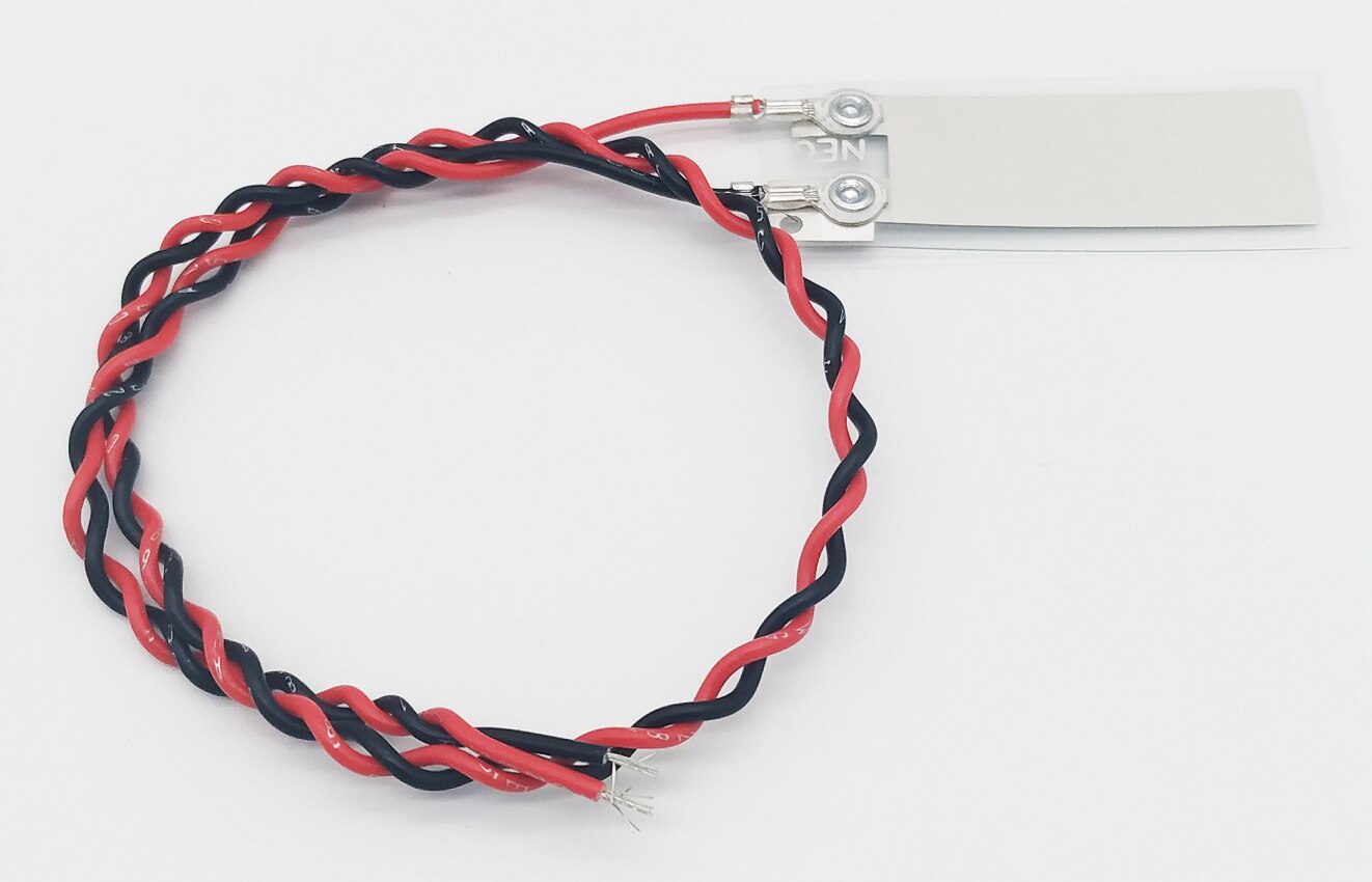 PVDF Sensor LDT1 028K Piezoelectric Film with Red and Black Leads