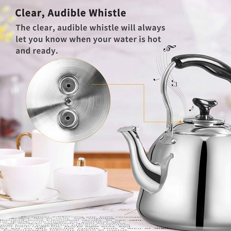 Mingyin-TETERA de acero inoxidable para el hogar, tetera de gran capacidad, clásica, gruesa, Universal