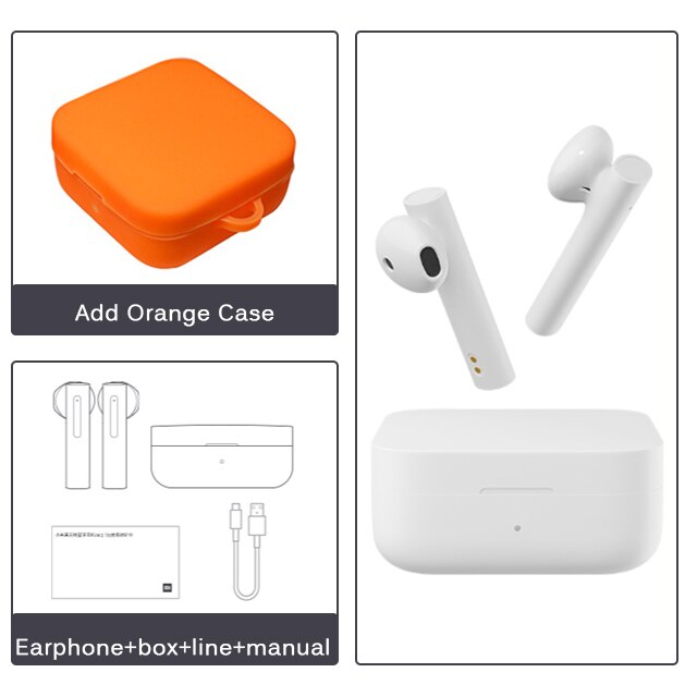 Xiaomi Air2 SE auricular Bluetooth inalámbrico AirDots pro 2 SE TWS auriculares SBC/AAC Control táctil síncrono Doble micrófono ENC: Add OrangeCase