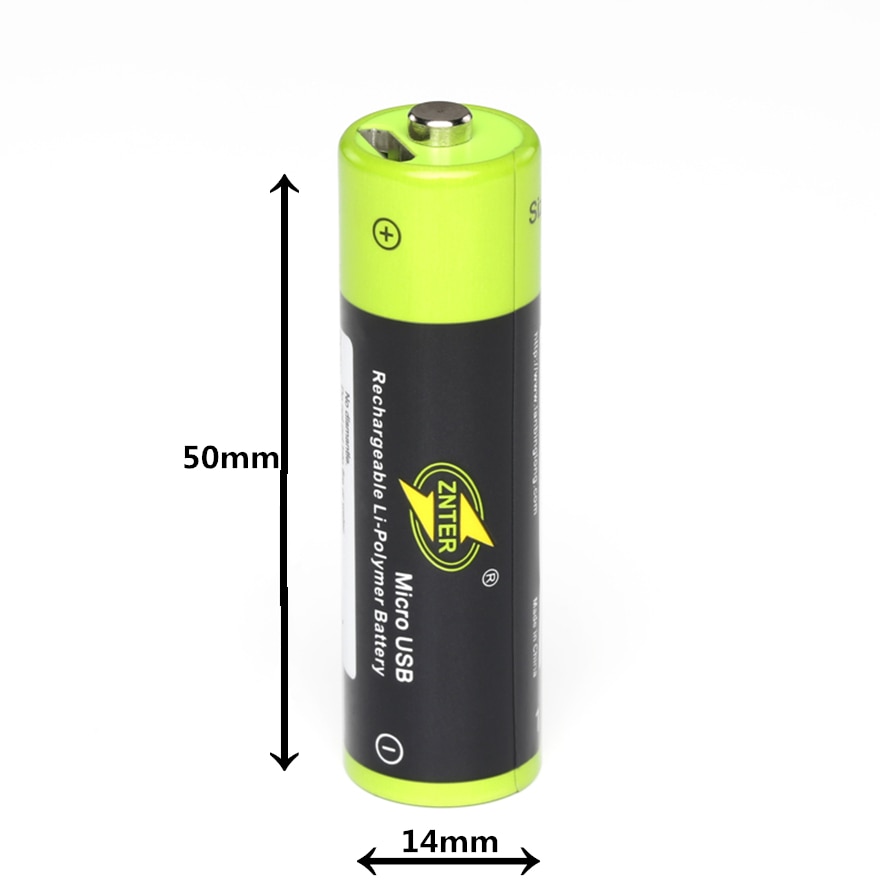 Znter 1700 Mah 1.5V Aa Oplaadbare Batterij Usb Oplaadbare Lithium-polymeer Batterij Snel Opladen Via Micro Usb kabel