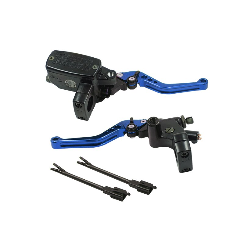 Levier de frein et embrayage hydraulique avec maître cylindre, 1 ", 25mm, universel, pour moto Yamaha, Suzuki, Honda: Blue