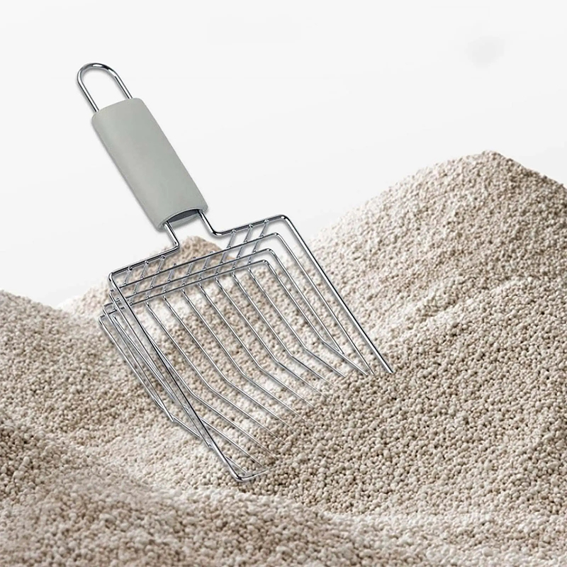 1 Stück Haustier reinigungs werkzeug Metall Aluminium legierung Katzenstreu schaufel Edelstahl langlebiger Griff Haustier Kacke Schaufel