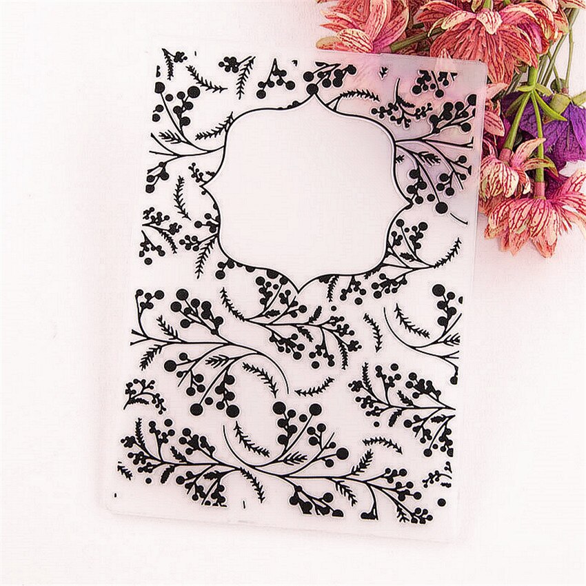 12.6x17.8cm flower photo Embossing folders Plastic bump Scrapbooking DIY Template Fondant indentation Cake Photo Album Card Make