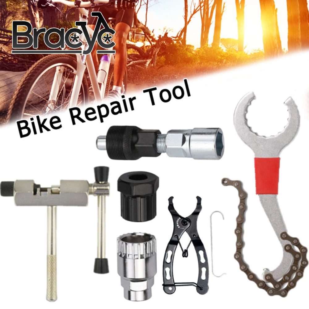 Conjuntos de ferramentas de reparo da bicicleta kits manivela roda extrator ao ar livre ciclismo pedal removedor extrator ferramenta mtb bicicleta eixo removedor