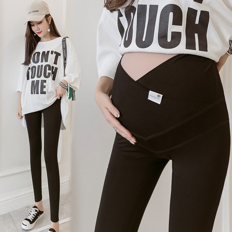 102# Summer Thin Modal Cotton Maternity Skinny Legging Soft Breathable Across V Belly Pants for Pregnant Women Slim Pregnancy