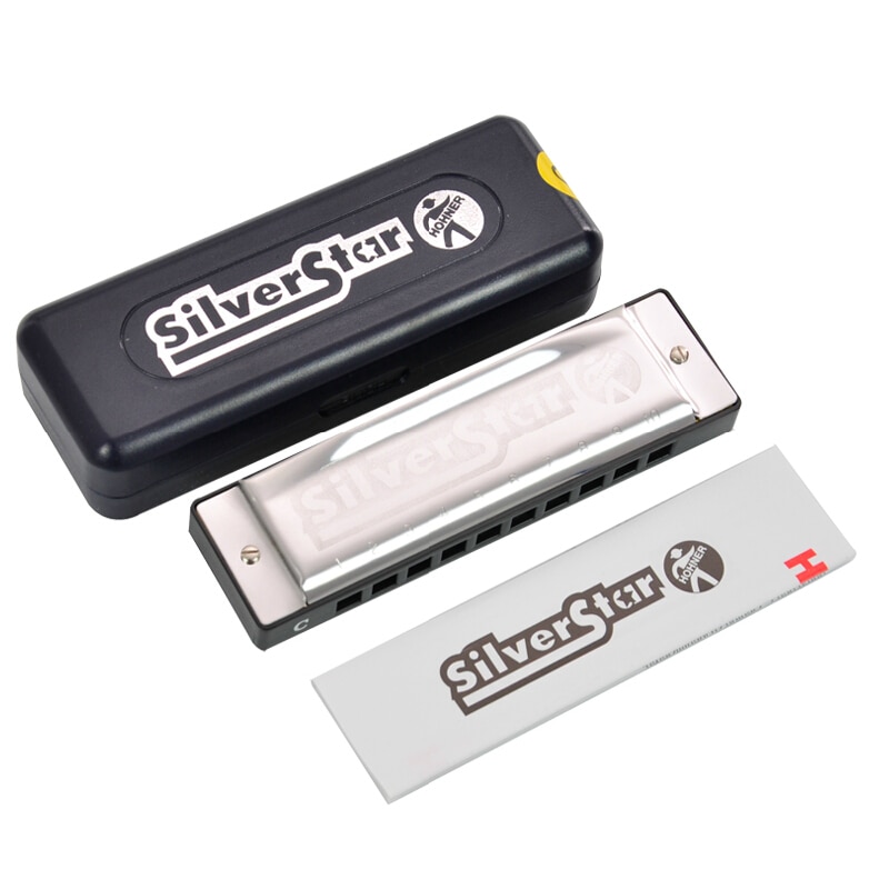 10 Holes Harmonica Hohner Silver Star Key of C Blues Harp Music Instrument Mouth Organ Diatonic Gaita accordion