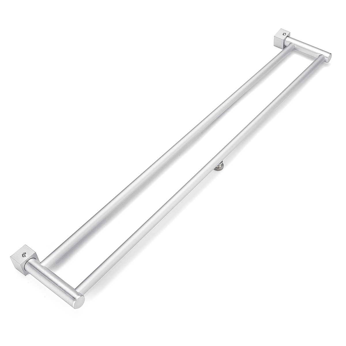 Xueqin Badkamer Dubbele Handdoekhouder Rack 2 Bar Ruimte Aluminium Hanger Wandmontage Handdoek Plank Bad Rails Bars Houder 58x12 cm