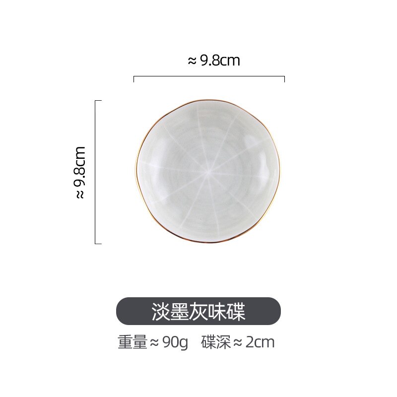 Gouden Rand Porselein Diner Plaat Set Ronde Keramische Serveerschaal Servies Set Plaat Schotel Kom Servies Set: Rood