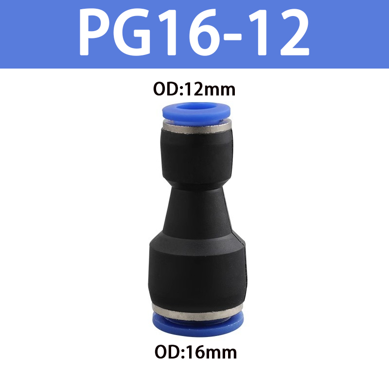 Manguera neumática de empuje tipo táctil, neumática, serie PG, 10mm, 8mm, 6mm, 12mm, 4mm, para acoplamientos rápidos neumáticos, PG6-4 PG6-8 PG6-10: Morado / 1-1 / 2 pulgadas