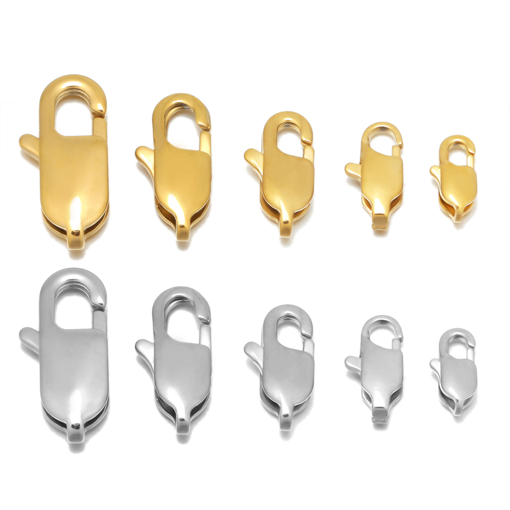 10 Stuks Rvs Polijsten Rechthoek Kreeft Sluitingen Haken Eindsluitingen Connectors Voor Diy Sieraden Maken Benodigdheden In Bulk