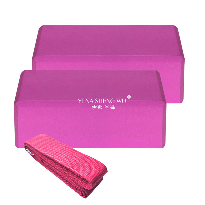 2 blocchi yoga EVA 1 pezzo blocchi di stabilità della cinghia yoga in cotone set di cinghie yoga per la meditazione yoga pilates yoga