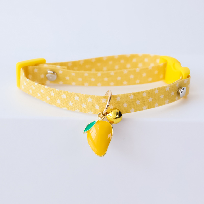 Nova Coleira Ajustável Gatinho com Bell Cut Pet Cat Coleiras Breakaway Gatos Colar Puppy Collar Cat Supplies Acessórios Cat: YELLOW