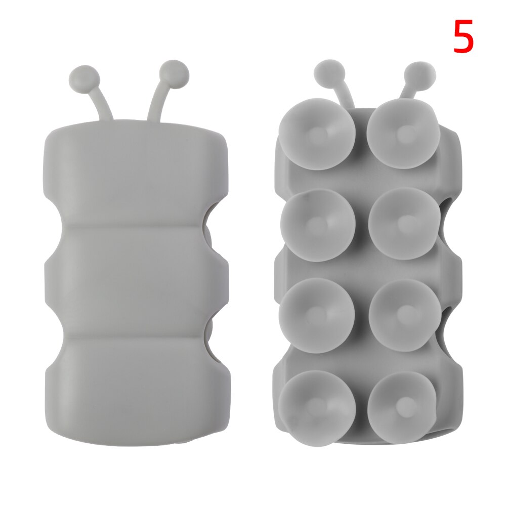 1pc brusehoved holder sugekop genanvendelig holdbar aftagelig silikone bruser håndholdt badeværelse værktøj væg rack stativ: Stil 5