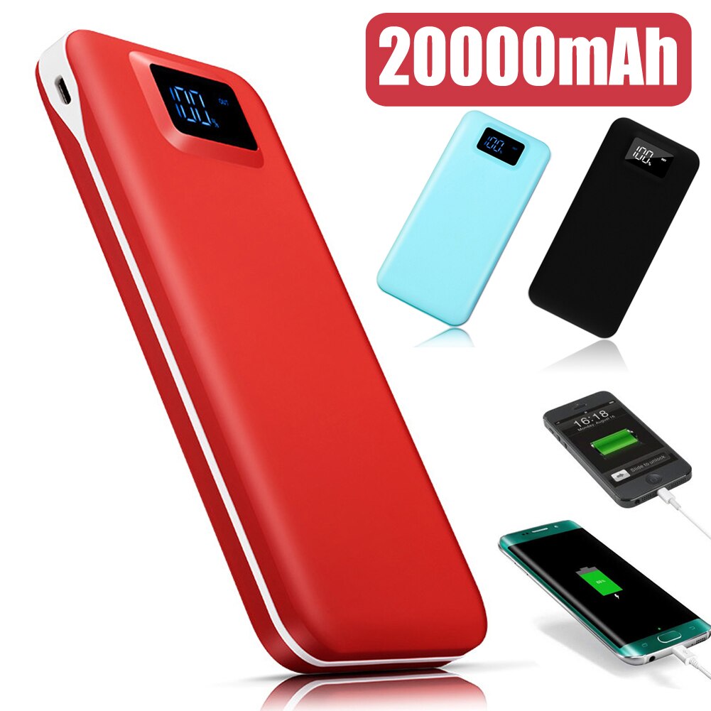 Hochleistungsfähiges, ultradünnes handy-ladegerät mit  po 20000 mah lcd-display -186919 ladefunktion