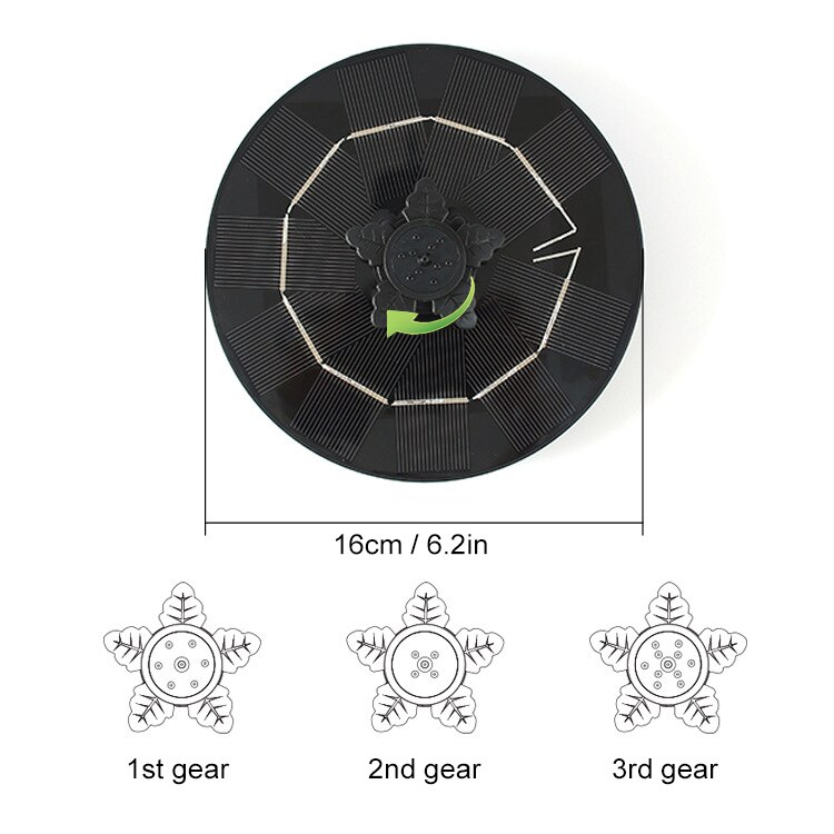 Solar Power Floating Fountain Garden Waterfall Fountain garden decoration outdoor Solar Panel Powered Fountain Floating Water: 02 16cm