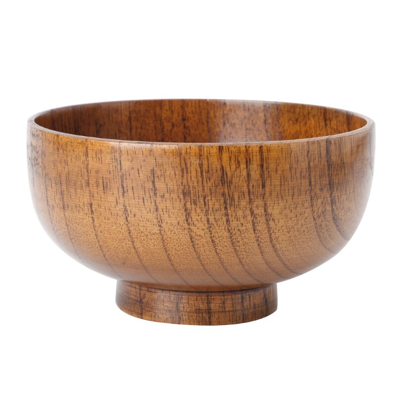 Natural Jujube Wooden Rice Soup Bowl Food Containter Kitchen Utensil Tableware Wooden Bowl: 4