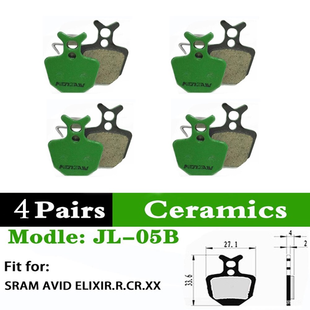 2 Paare Keramik Fahrrad Bremsbeläge MTB fahrrad 2Stck bremsbelag für S Shimano Sram eifrig M315 M355 M365 m395 M445 M447 MT200 M525 M375: 05B 4 Paare Keramik