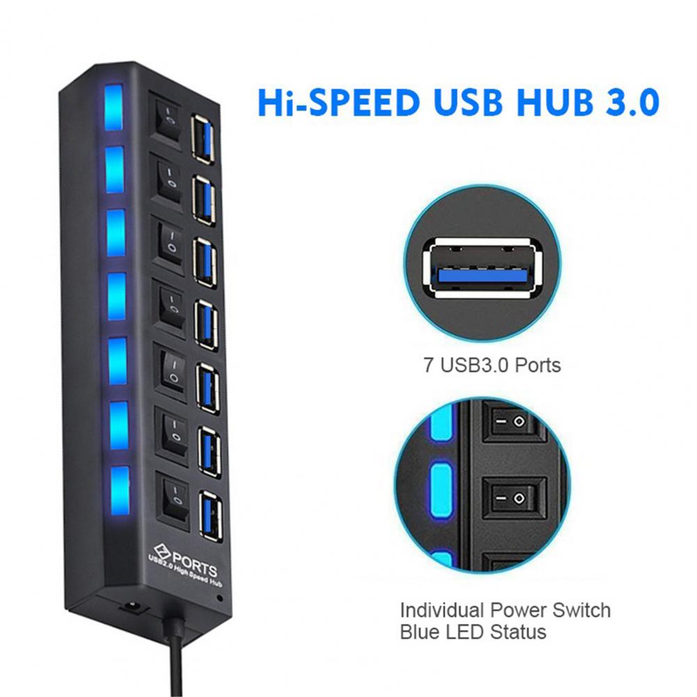 Plug and Play Wide Compatibility Keyboard/Mouse/U Disk USB Splitter for Computer
