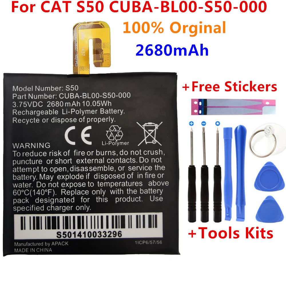 APP-12F-F57571-CGX-111 for Caterpillar CAT S60 S50 S40 S30 458002-S40 APP-12F-B5595I-CXX-111 Mobile Phone Battery+ tools: For Cat S50