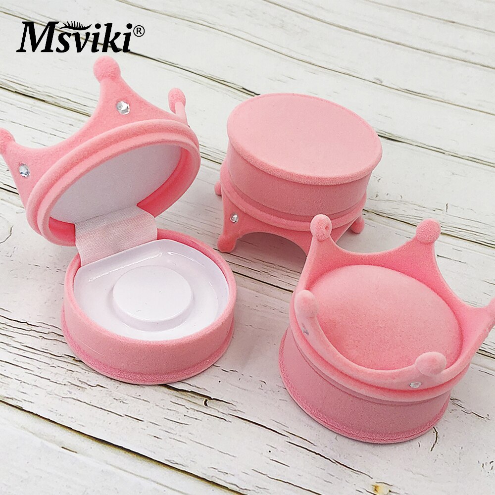 Mink Eyelashes Packaging Boxes Luxury 5D Mink Lashes Crown Case Beauty 3D False Eyelash Extension Box Vendors Makeup