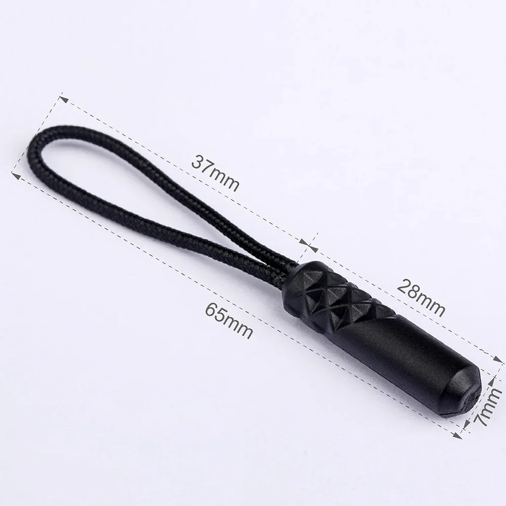 (10 uds) cabeza de tracción de cremallera de PVC cabeza de tracción de plástico cuerda de cola de escalada mochila Xiaomi con la misma cuerda de tracción de cremallera