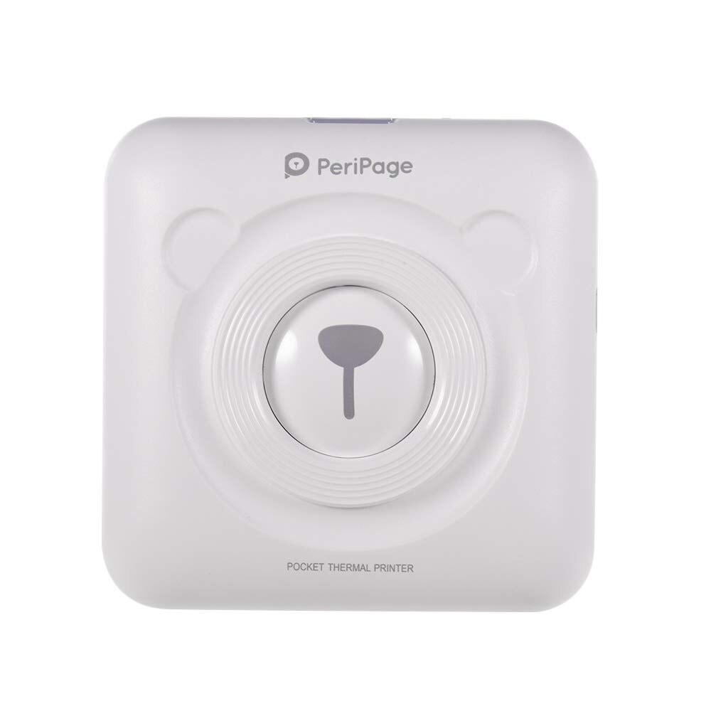 Peripage Foto Pocket Mini Thermische Printer 304 Dpi 58Mm Thermische Bluetooth Portable Mobiele Telefoon Printer Voor Android Ios: 304 WH
