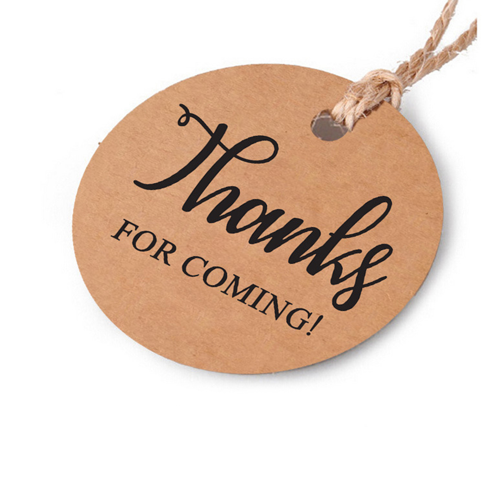 100PCs Kraft Paper Tag Label With Jute Rope Thank You For Celebrating Labels Handmade For Wedding Party Decoration Card